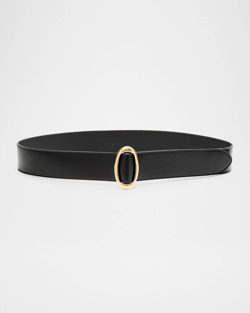 Cintura Buckle Leather Belt